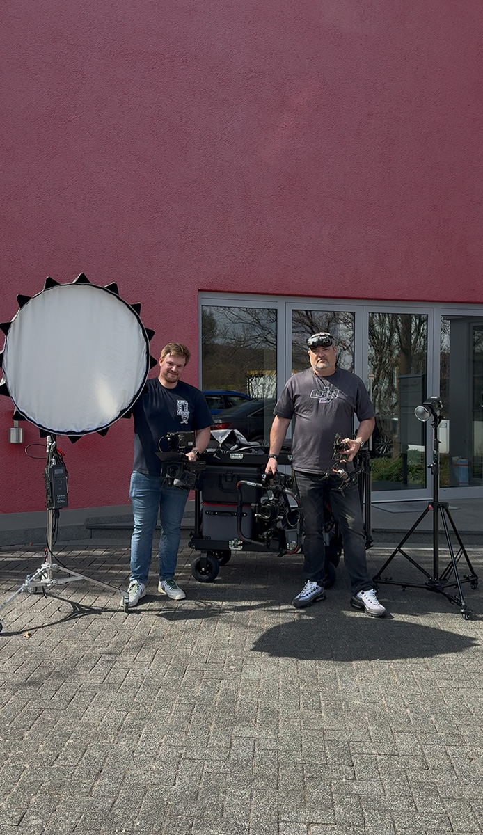 Production-Crew im Einsatz